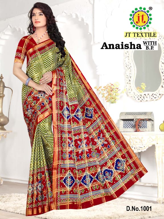 Jt Anaisha 1 Regular Wear Cotton Printed Fancy Saree Collection
